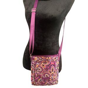 💖Vera Bradley Crossbody Bag In Pink Paisley Print